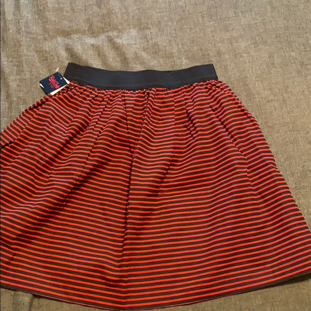 Kids Club red and navy striped skirt